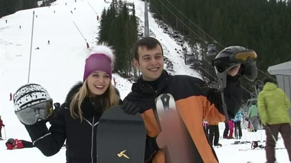 Video VIP zprávy: Úřadující česká miss Gábina Franková vyrazila se svým přítelem na hory do slovenských Tater